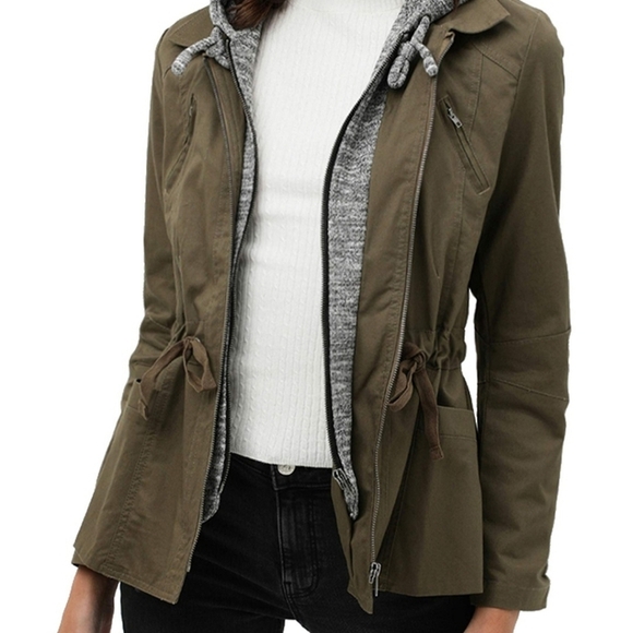 Love Tree Jackets & Blazers - Love Tree Khaki Utility Jacket